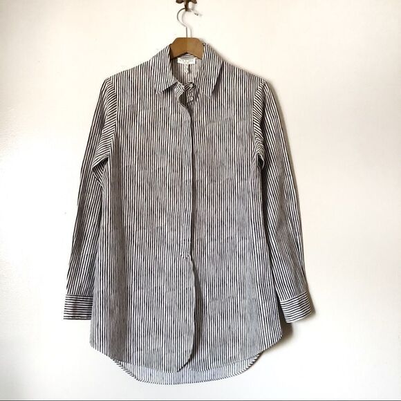 Rag & Bone Striped long tunic cotton shirt - Picture 1 of 6